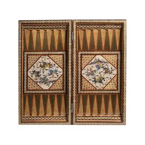 تخته نرد خاتم ستونی نقاشی چوگان